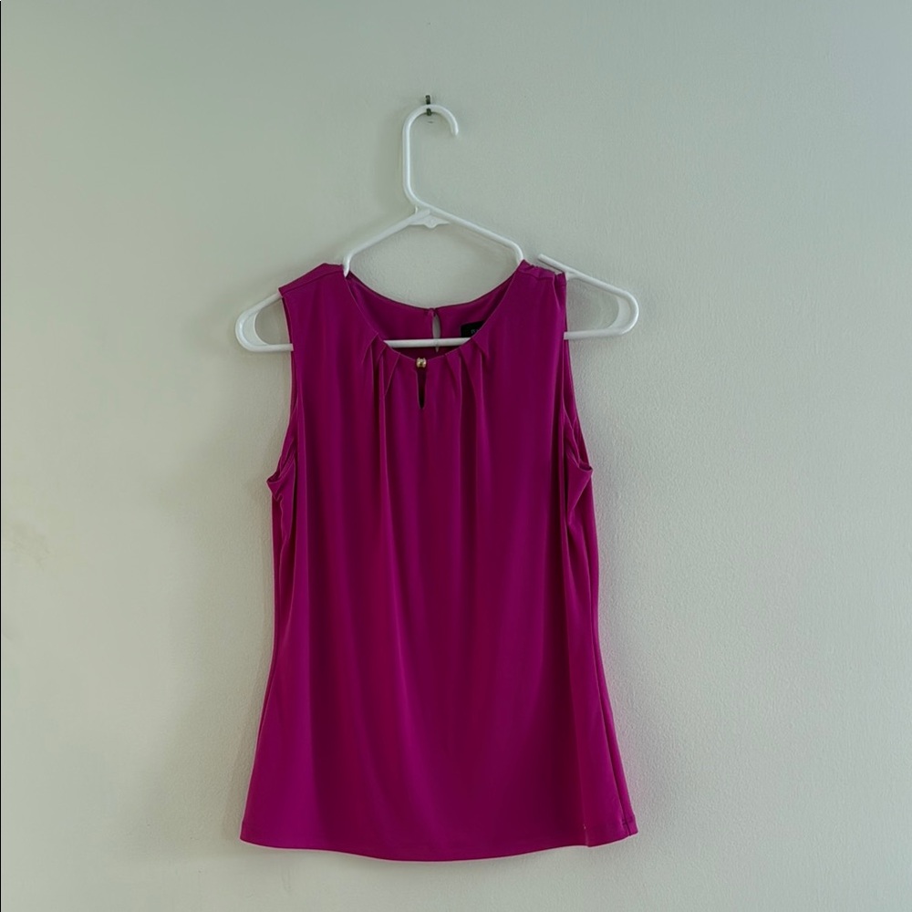 Ivanka Trump Pink Pleated Sleeveless Blouse